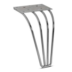 Badem10 Mobilya Koltuk Kanepe Ünite Ayağı 18 cm Krom Metal Baza Ayak