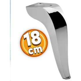 Badem10 Mobilya Koltuk Kanepe Ünite Ayağı 18 cm Krom Metal Baza Ayak