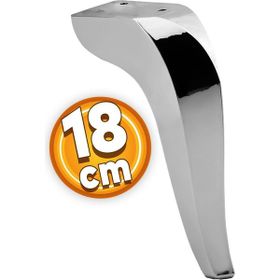 Badem10 Mobilya Koltuk Kanepe Ünite Ayağı 18 cm Krom Metal Baza Ayak