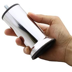 Badem10 Mobilya M8 Civata Ince Diş Krom Ayak 12 cm 12 Adet Kanepe Baza Koltuk Destek Ayağı