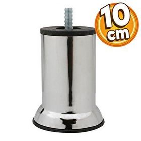 Badem10 Mobilya M8 Civata Krom Metal Ayak 10 cm Metal Kanepe Baza Koltuk Destek Ayağı