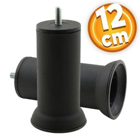 Badem10 Mobilya M8 Civata Siyah Metal 12 cm Metal Kanepe Baza Koltuk Destek Ayağı