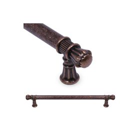 Badem10 Mobilya Mutfak Çekmece Dolap Kapak 224 mm Antik Bakır Metal Kulp