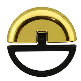 Badem10 Montana Çekmece Dolap Kapak 32 mm Sert Plastik Mat Siyah Gold Kulp