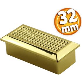 Badem10 Monte Düğme Çekmece Dolap Kapak Plastik Altın Gold 32 mm Kulp