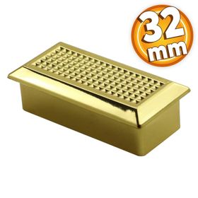 Badem10 Monte Düğme Çekmece Dolap Kapak Plastik Altın Gold 32 mm Kulp