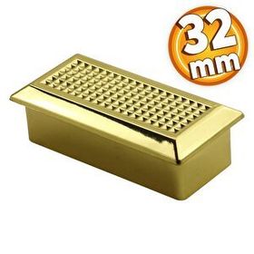 Badem10 Monte Düğme Çekmece Dolap Kapak Plastik Altın Gold 32 mm Kulp