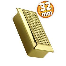 Badem10 Monte Düğme Çekmece Dolap Kapak Plastik Altın Gold 32 mm Kulp