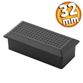 Badem10 Monte Düğme Çekmece Dolap Kapak Plastik Mat Siyah 32 mm Kulp