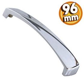Badem10 Motif Mutfak Çekmece Dolap Kapak Krom 96 mm Metal Kulp