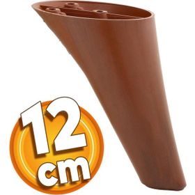 Badem10 Napoli Lüks 12 cm Kahverengi Ahşap Desenli Baza Mobilya Kanepe Sehpa TV Ünitesi Koltuk Ayağı