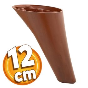 Badem10 Napoli Lüks 12 cm Kahverengi Ahşap Desenli Baza Mobilya Kanepe Sehpa TV Ünitesi Koltuk Ayağı
