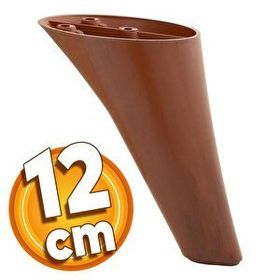 Badem10 Napoli Lüks 12 cm Kahverengi Ahşap Desenli Baza Mobilya Kanepe Sehpa TV Ünitesi Koltuk Ayağı