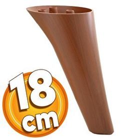 Badem10 Napoli Lüks 18 cm Kahverengi Ahşap Desenli Baza Mobilya Kanepe Sehpa TV Ünitesi Koltuk Ayağı