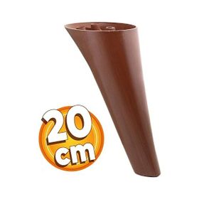 Badem10 Napoli Lüks 20 cm Ahşap Desenli Kahverengi Baza Mobilya Kanepe Sehpa TV Ünitesi Koltuk Ayağı