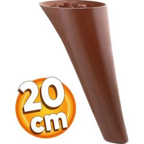 Badem10 Napoli Lüks 20 cm Ahşap Desenli Kahverengi Baza Mobilya Kanepe Sehpa TV Ünitesi Koltuk Ayağı