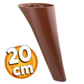 Badem10 Napoli Lüks 20 cm Ahşap Desenli Kahverengi Baza Mobilya Kanepe Sehpa TV Ünitesi Koltuk Ayağı