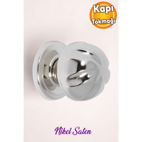 Badem10 Nikel Saten Metal Gülyonca Kapı Tokmağı