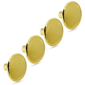 Badem10 Nobel Metal Gold 4 Adet Düğme Daire Çekmece Dolap Kapak Kulbu