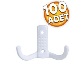 Badem10 Noktalı Askı Portmanto Vestiyer Metal 100 Adet Duvar Dolap Elbise Askısı