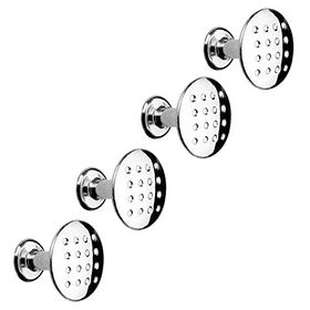 Badem10 Noktalı Düğme Çekmece Dolap 4x Kapak Kulpu Kulbu Krom Metal Daire Kulp