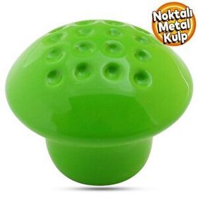 Badem10 Noktalı Mantar Düğme Çekmece Bebek Çocuk Genç Odası Dolap Kapak Yeşil Metal Kulp
