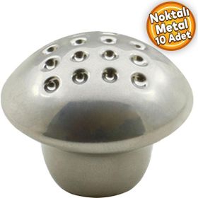 Badem10 Noktalı Mantar Düğme Çekmece Dolap Kapak Krom 10 Adet Kulp