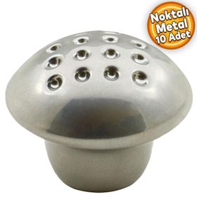 Badem10 Noktalı Mantar Düğme Çekmece Dolap Kapak Krom 10 Adet Kulp