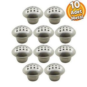 Badem10 Noktalı Mantar Düğme Çekmece Dolap Kapak Krom 10 Adet Kulp