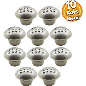 Badem10 Noktalı Mantar Düğme Çekmece Dolap Kapak Krom 10 Adet Kulp