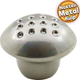 Badem10 Noktalı Mantar Düğme Çekmece Dolap Kapak Krom Metal Kulp