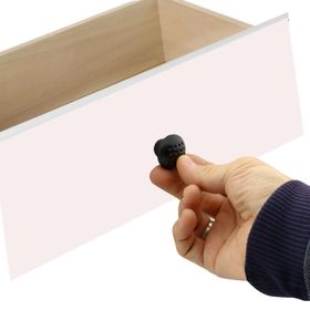 Badem10 Noktalı Mantar Düğme Çekmece Dolap Kapak Mat Siyah 10 Adet Kulp