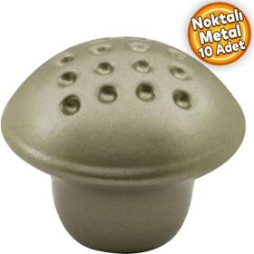 Badem10 Noktalı Mantar Düğme Çekmece Dolap Kapak Saten 10 Adet Kulp