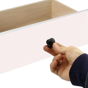 Badem10 Noktalı Mantar Düğme Çekmece Dolap Kapak Siyah 10 Adet Kulp