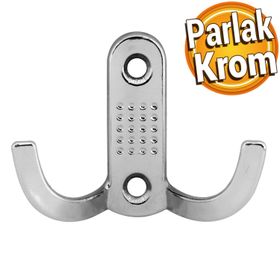 Badem10 Noktalı Portmanto Vestiyer Duvar Askısı Krom Metal Dolap Elbise Askılığı