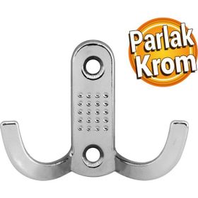 Badem10 Noktalı Portmanto Vestiyer Duvar Askısı Krom Metal Dolap Elbise Askılığı
