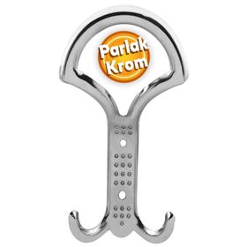 Badem10 Noktalı Portmanto Vestiyer Duvar Askısı Krom Metal Dolap Elbise Askılığı