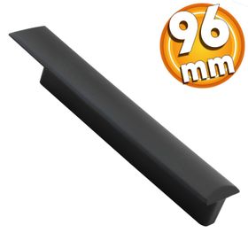 Badem10 Notre Çekmece Dolap Kapak Plastik Siyah 96 mm Kulp