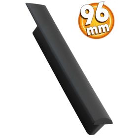Badem10 Notre Çekmece Dolap Kapak Plastik Siyah 96 mm Kulp