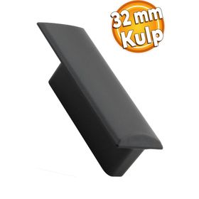 Badem10 Notre Düğme Çekmece Dolap Kapak Plastik Siyah 32 mm Kulp