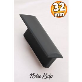 Badem10 Notre Düğme Çekmece Dolap Kapak Plastik Siyah 32 mm Kulp