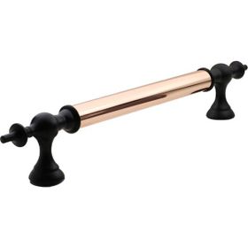 Badem10 Osmanlı Çekme Kolu Kapı Tutma Bakır Mat Siyah 40 cm Kulp