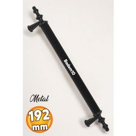 Badem10 Ovacık 192 mm Mat Siyah Metal Çekmece Dolap Kapak Kulbu
