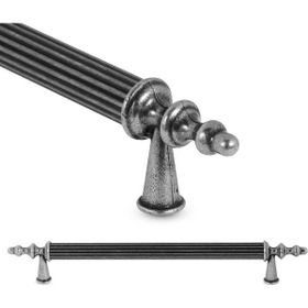 Badem10 Ovacık 224 mm Antik Gümüş Metal Çekmece Dolap Kapak Kulbu