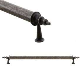 Badem10 Ovacık 224 mm Antik Gümüş Metal Çekmece Dolap Kapak Kulbu