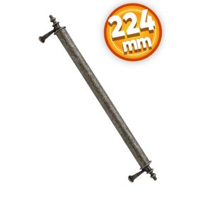 Badem10 Ovacık 224 mm Antik Gümüş Metal Çekmece Dolap Kapak Kulbu