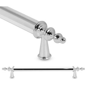 Badem10 Ovacık Lüks Metal Krom 224 mm Çekmece Dolap Kapak Kulbu