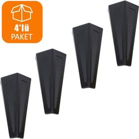 Badem10 Ovit 14 cm Siyah 4 Adet Metal Koltuk Baza Sehpa Masa Ayağı
