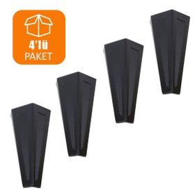 Badem10 Ovit 14 cm Siyah 4 Adet Metal Koltuk Baza Sehpa Masa Ayağı