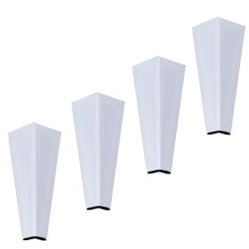Badem10 Ovit Metal 14 cm Beyaz 4 Adet Metal Koltuk Baza Sehpa Masa Ayağı